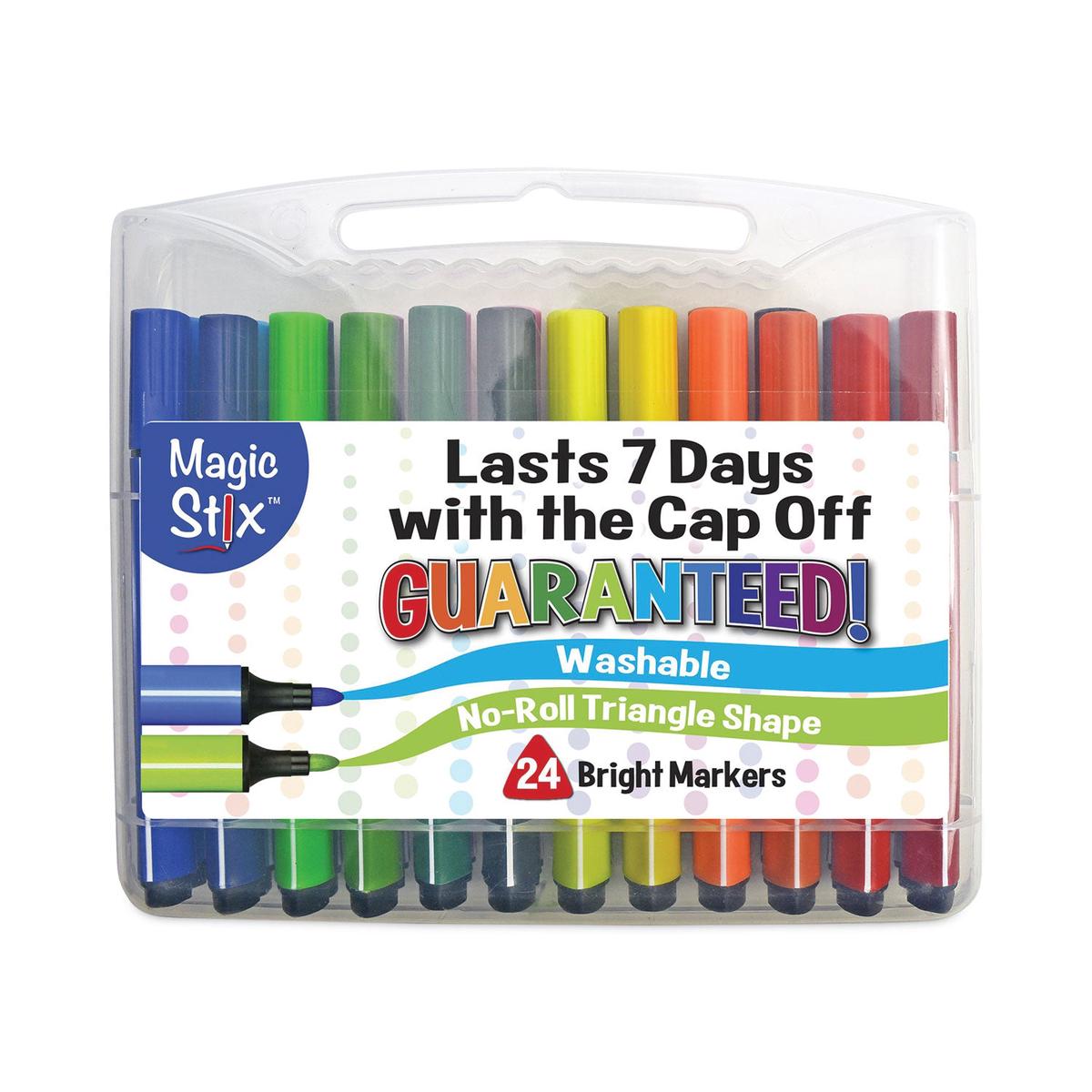 The Pencil Grip Magic Stix Markers, Medium Bullet Tip, Assorted Colors, 24/Pack (397)
