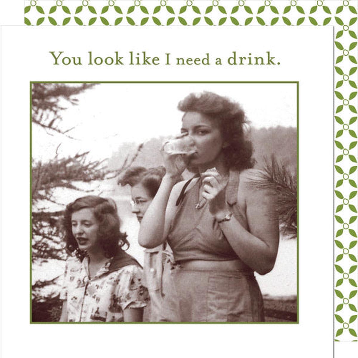 I NEED A DRINK NAPKIN