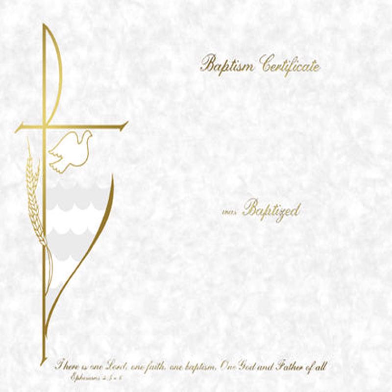 Baptism Create-Your-Own Parchment Certificates -50 ct. Box