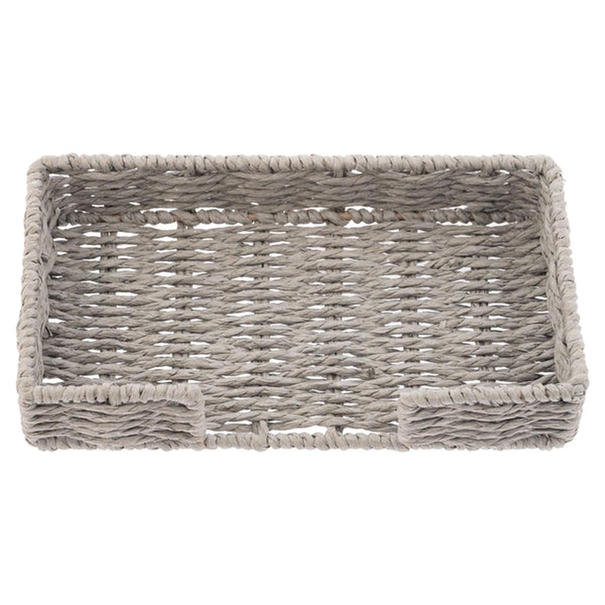 WOVEN GUEST NAPKIN HOLDER, GREY