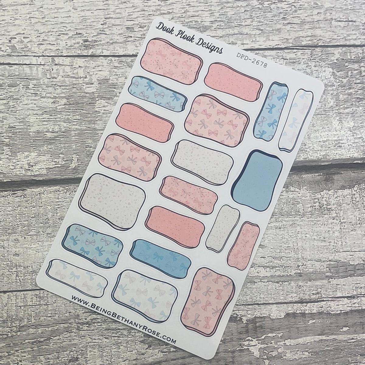 Eloise Bow Hand drawn box stickers (DPD2678)