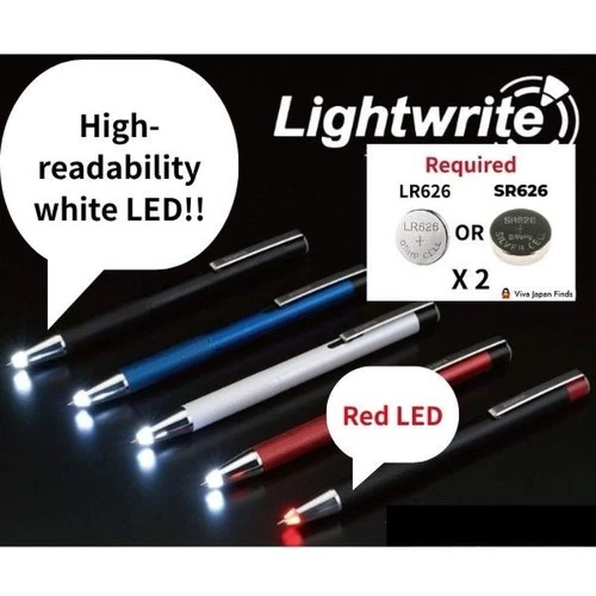 Zebra Lightwrite Alpha Light Write Oil-Based Ballpoint Pen 0.7mm Test Batteries