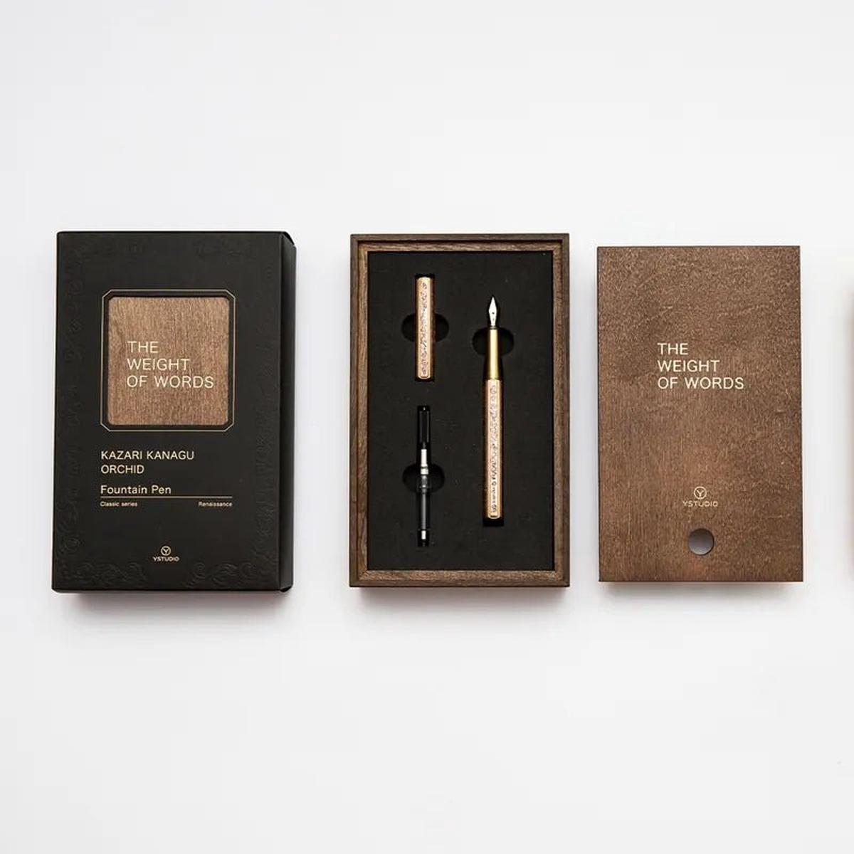 Y STUDIO Classic Renaissance - KAZARI KANAGU Fountain Pen - (Orchid) 14k
