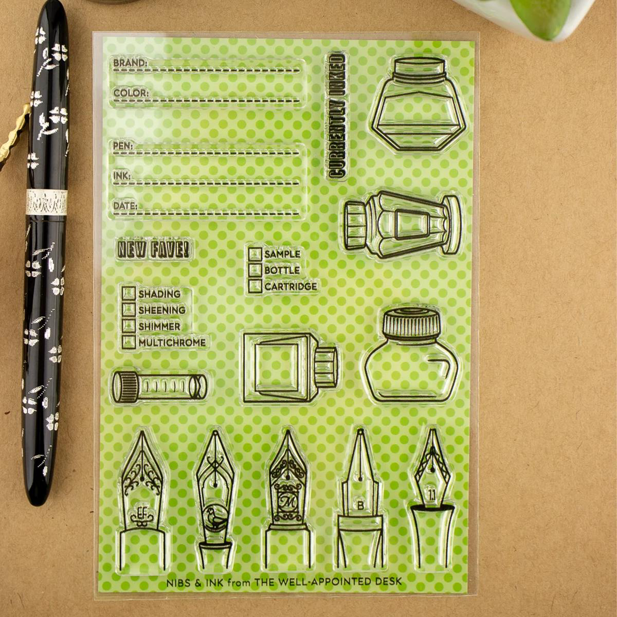 Well Appointed Desk Clear Stamp Set 8211 Nibs 038 Ink (16 Stamp Designs)