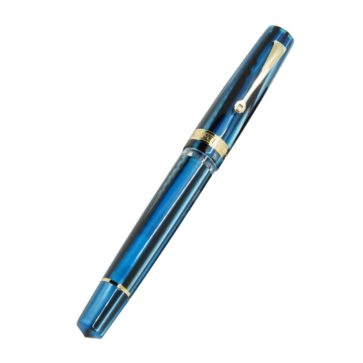 Armando Simoni Club Studio Blue Glacier Fountain Pen 8211 Gold Trim