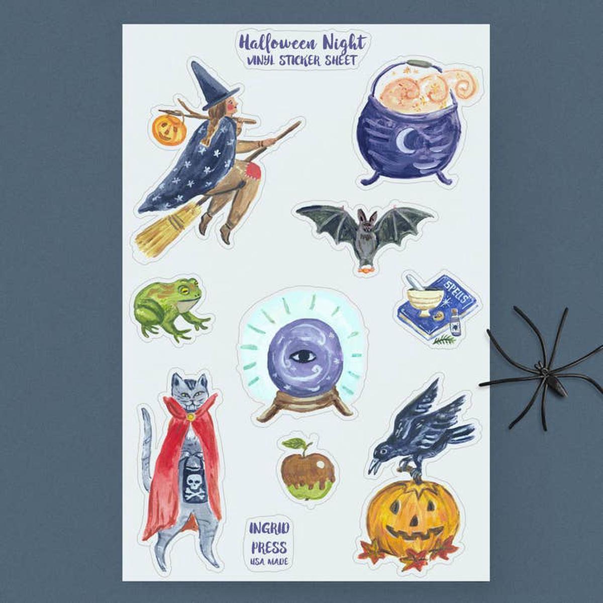 Halloween Night Vinyl Sticker sheets