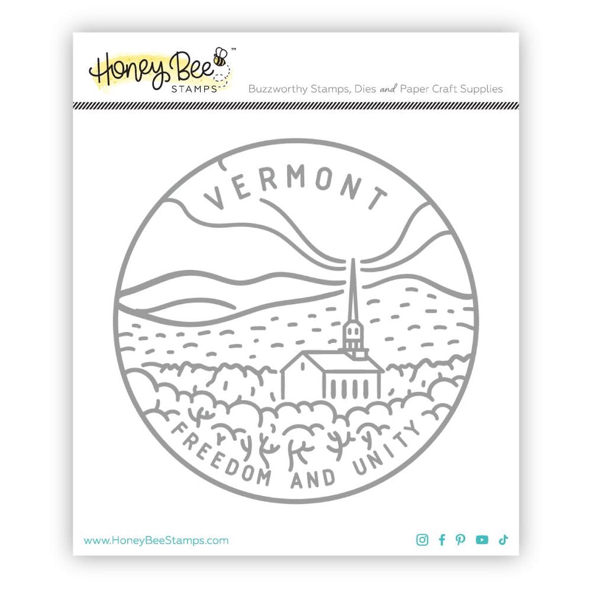 50 States Circles Stamp - Vermont