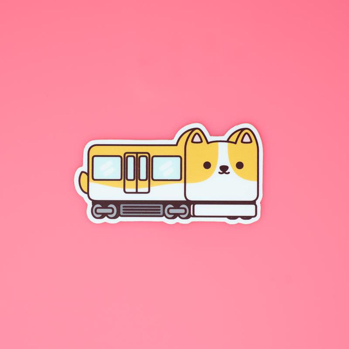 Robot Dance Battle - Corgi Train Sticker