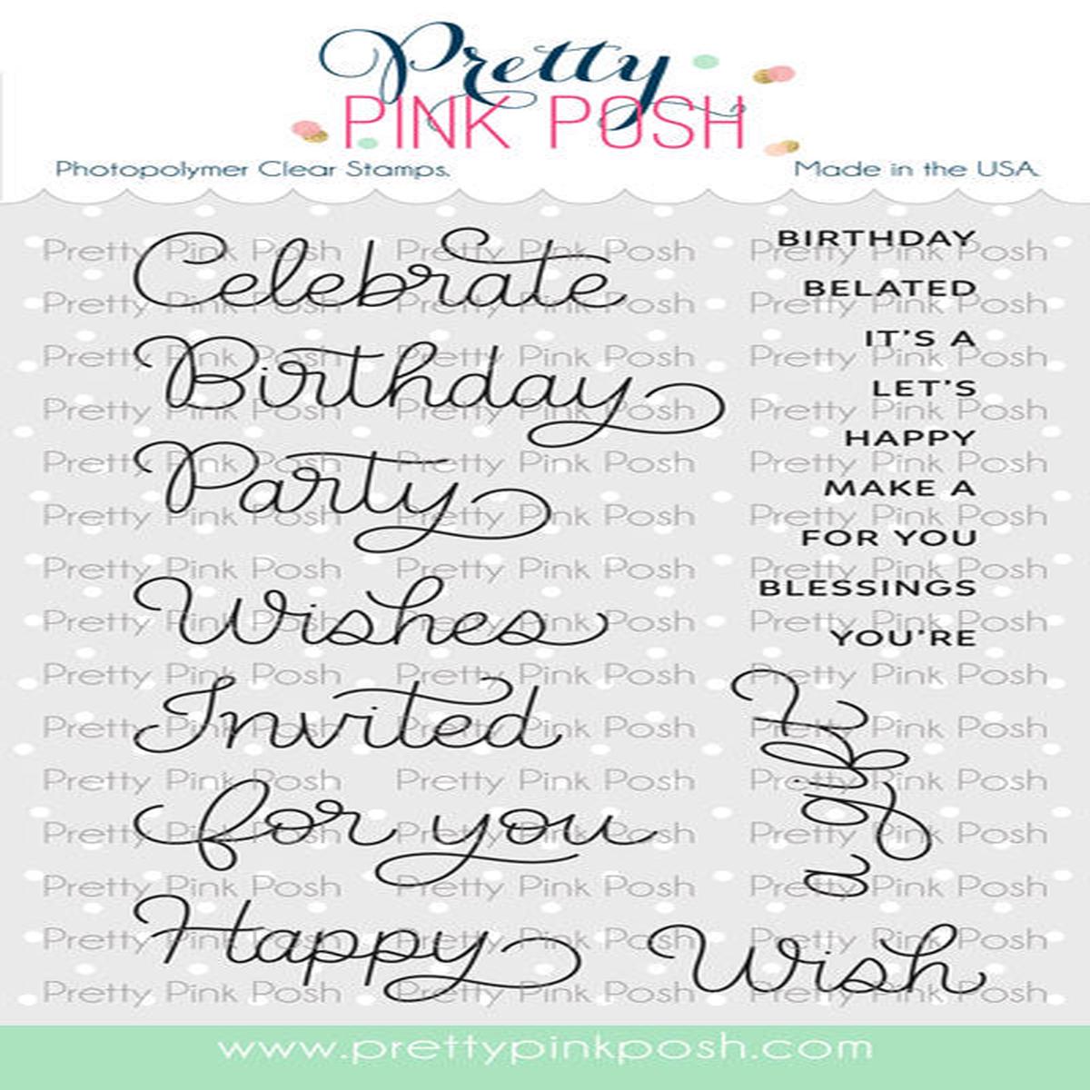 Birthday Scripts Stamp Set