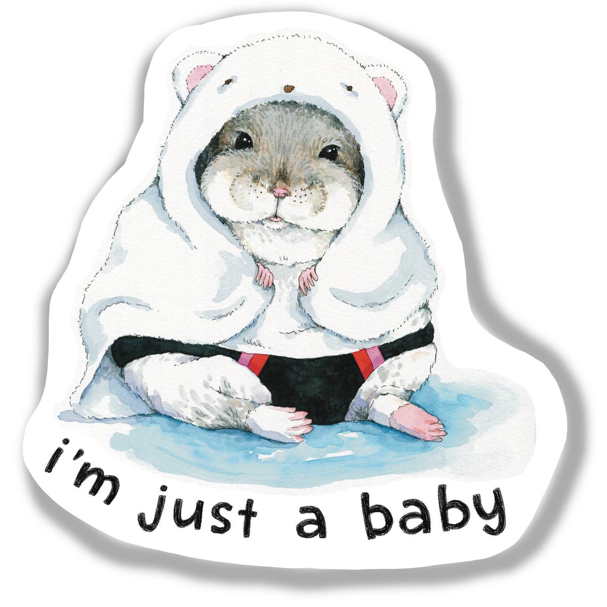 Just A Baby Hamster Sticker