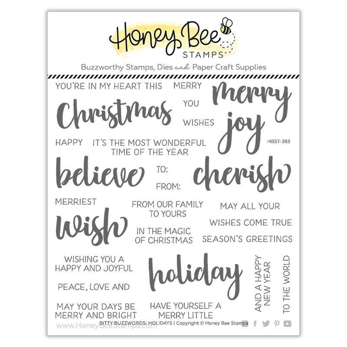 Bitty Buzzwords: Holidays Stamp Set