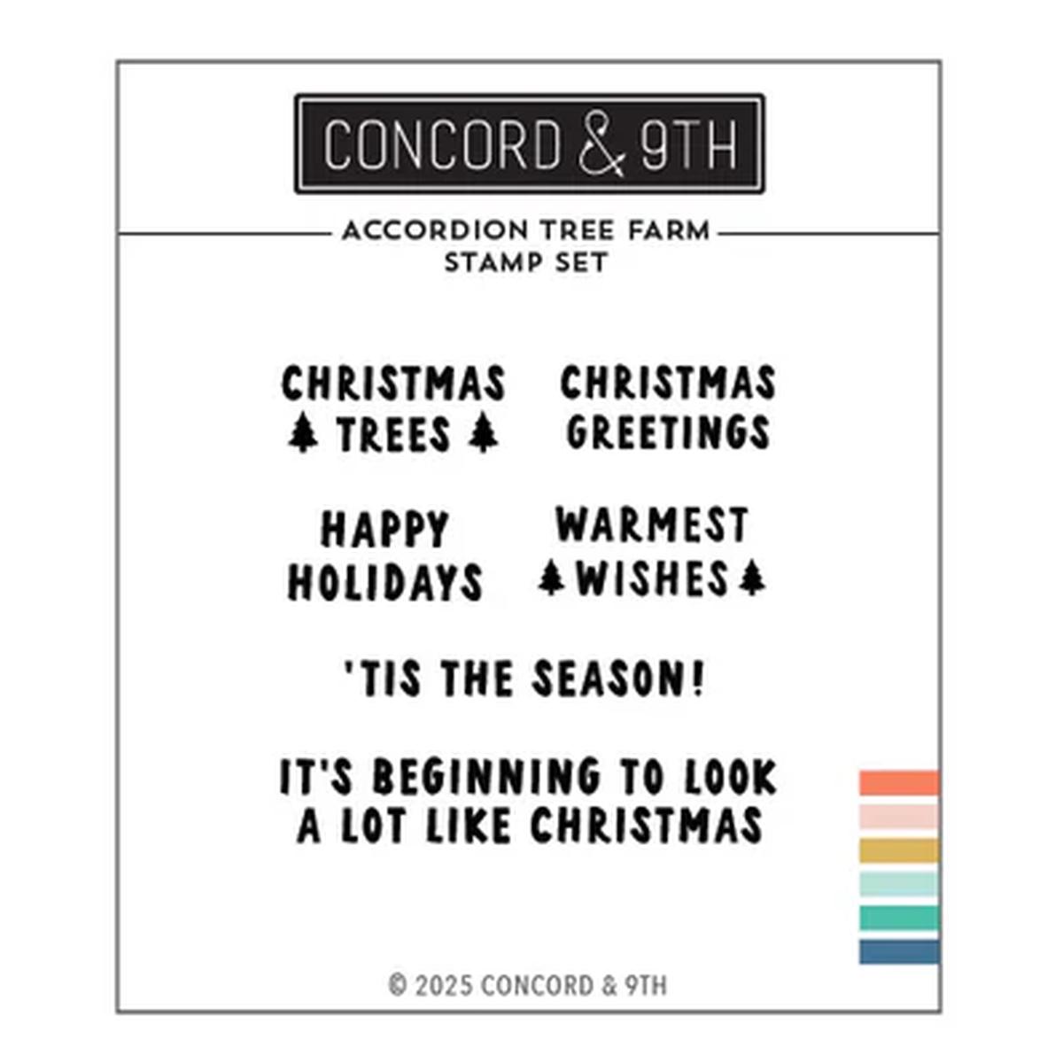 Accordion Tree Farm Stamp Set