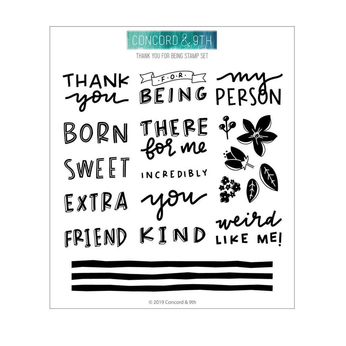 Thank You For Being Stamp Set
