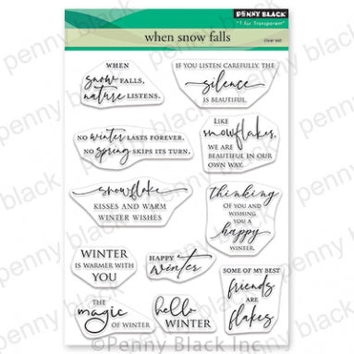 When Snow Falls Stamp Set