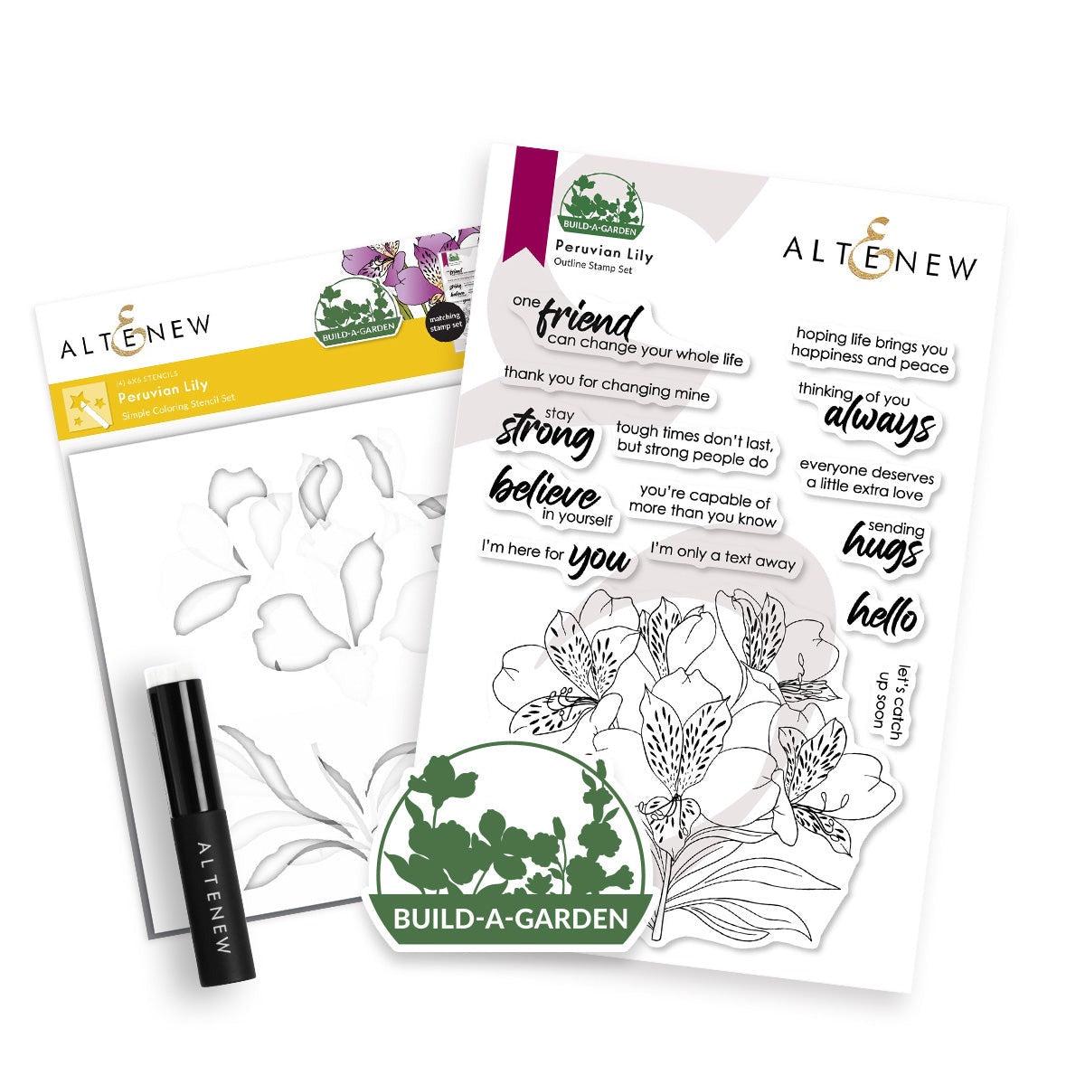 Build-A-Garden: Peruvian LilyStamp & Stencil