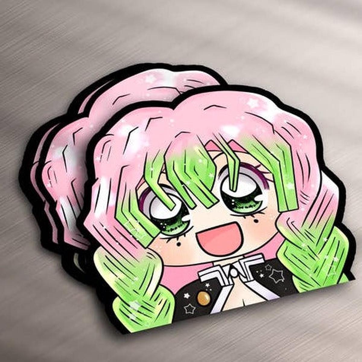 Demon Slayer Mitsuri Anime Peeker Vinyl Sticker