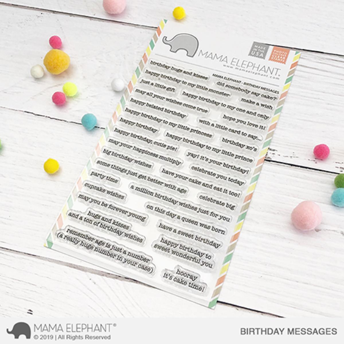 Birthday Messages Stamp Set