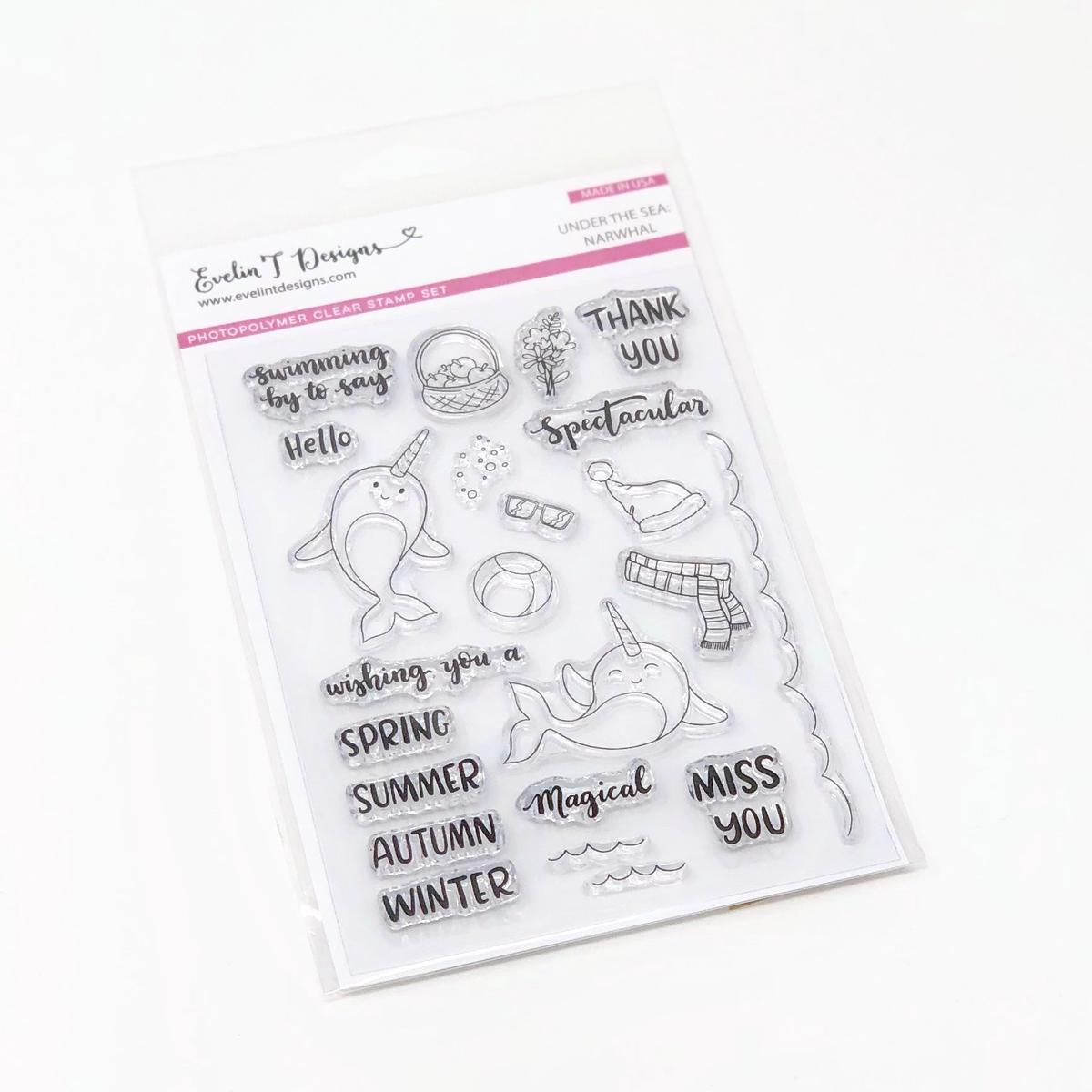 Under the Sea Narwhal Stamp Set