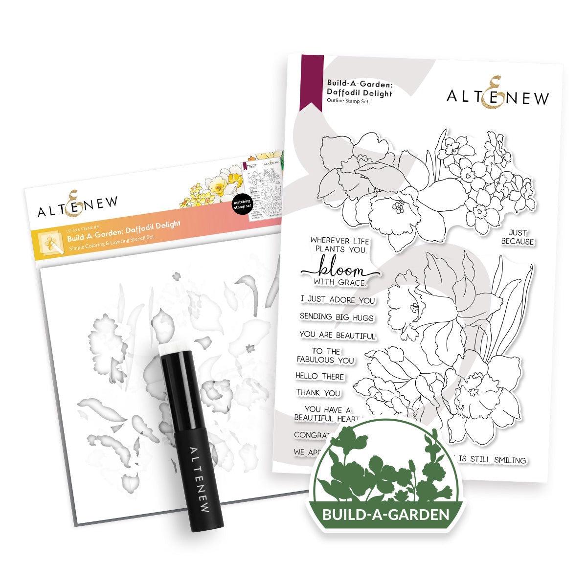 Build-A-Garden: Daffodil DelightStamp & Stencil Set