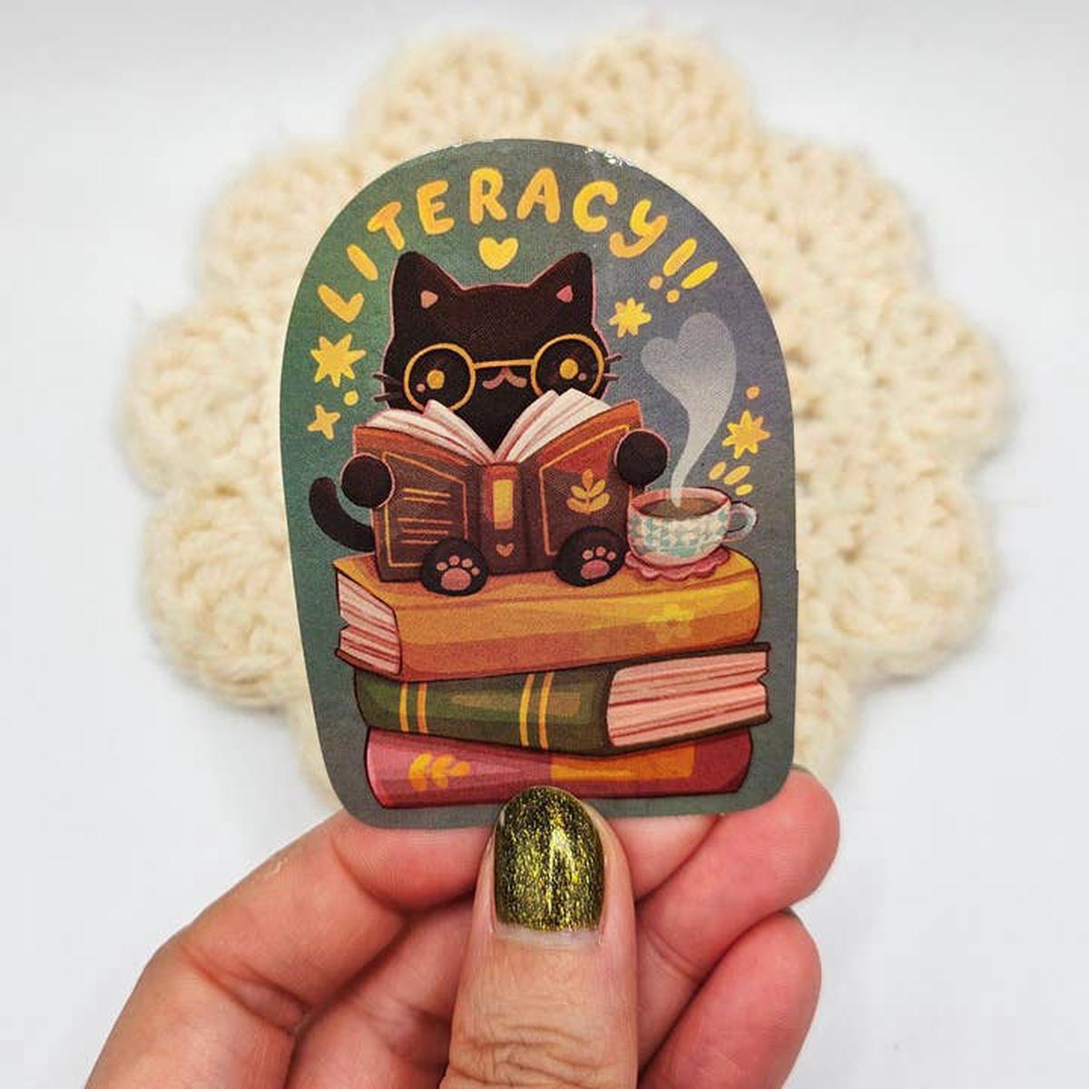 CC's Art Caf Literacy!! Vinyl Sticker