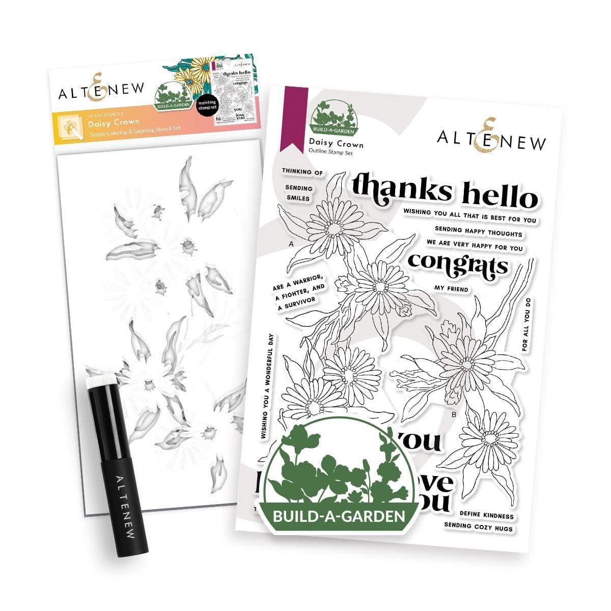 Build-A-Garden: Daisy CrownStamp & Stencil Set