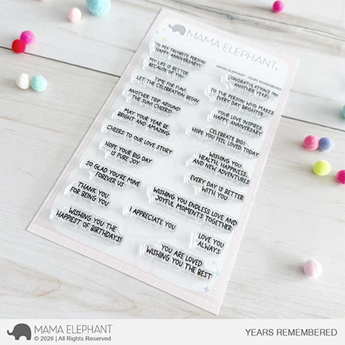 Years Remembered Stamp Set