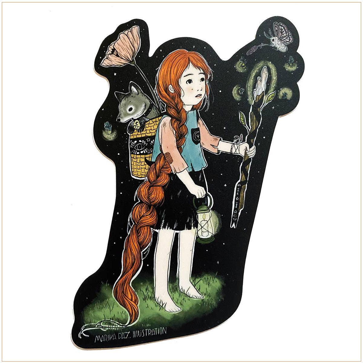 Marika Paz Illustration - Forest Witch Vinyl Sticker