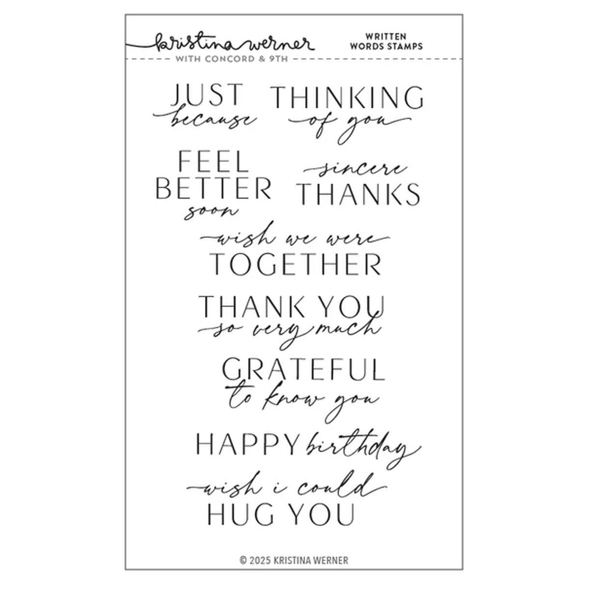 Written Words Stamp Set