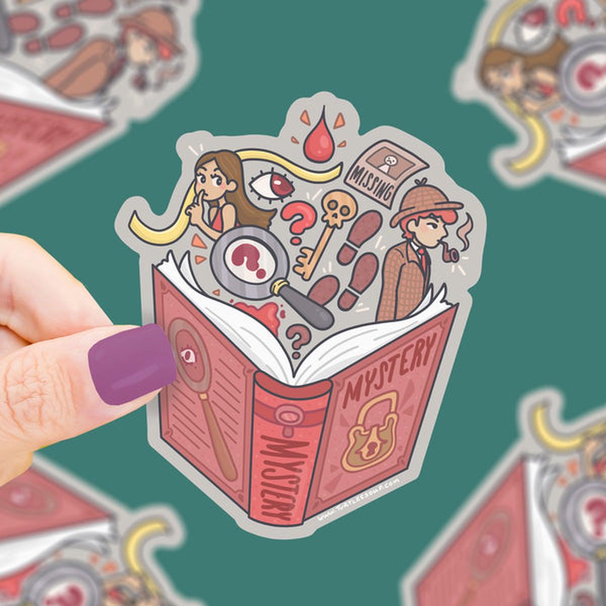 Mystery Book Club Bookish Vinyl Sticker