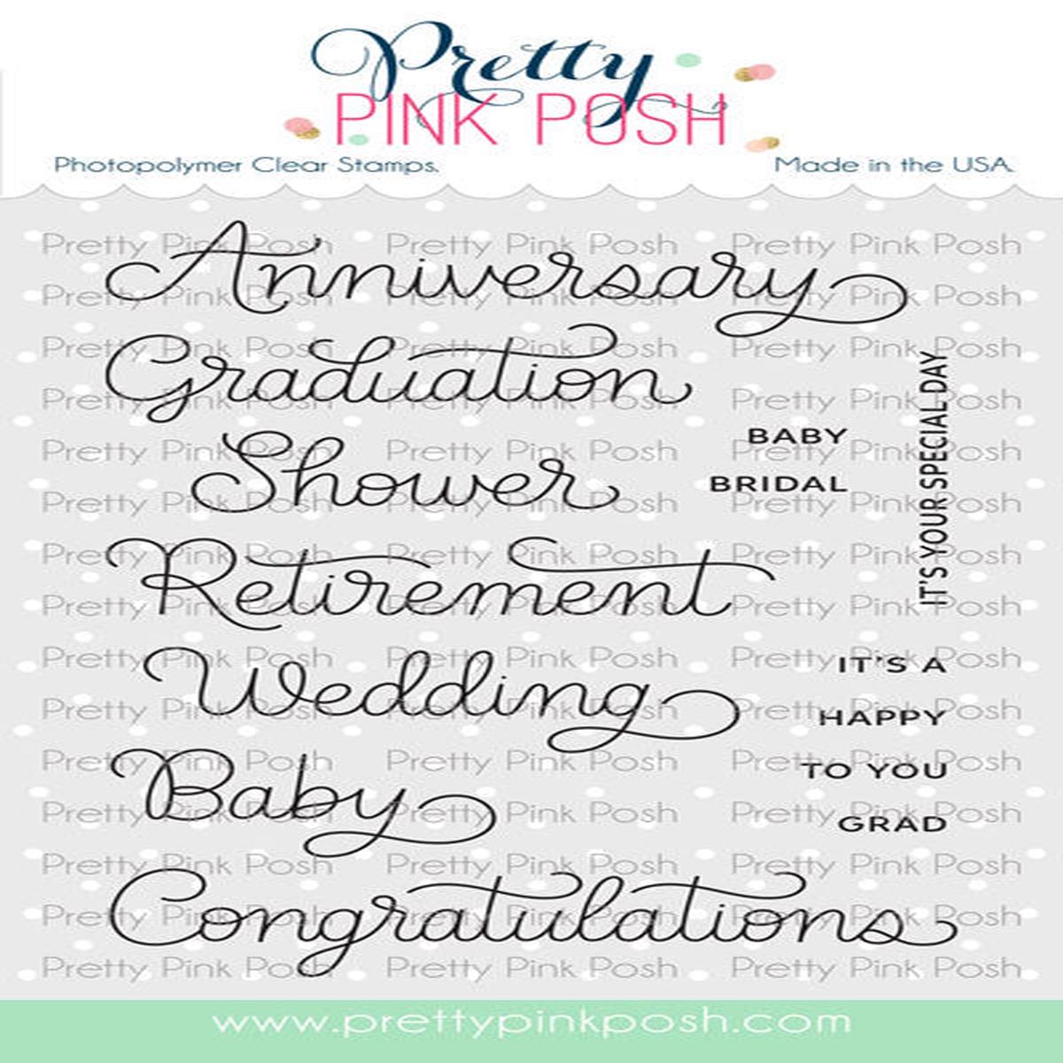Celebration Scripts Stamp Set