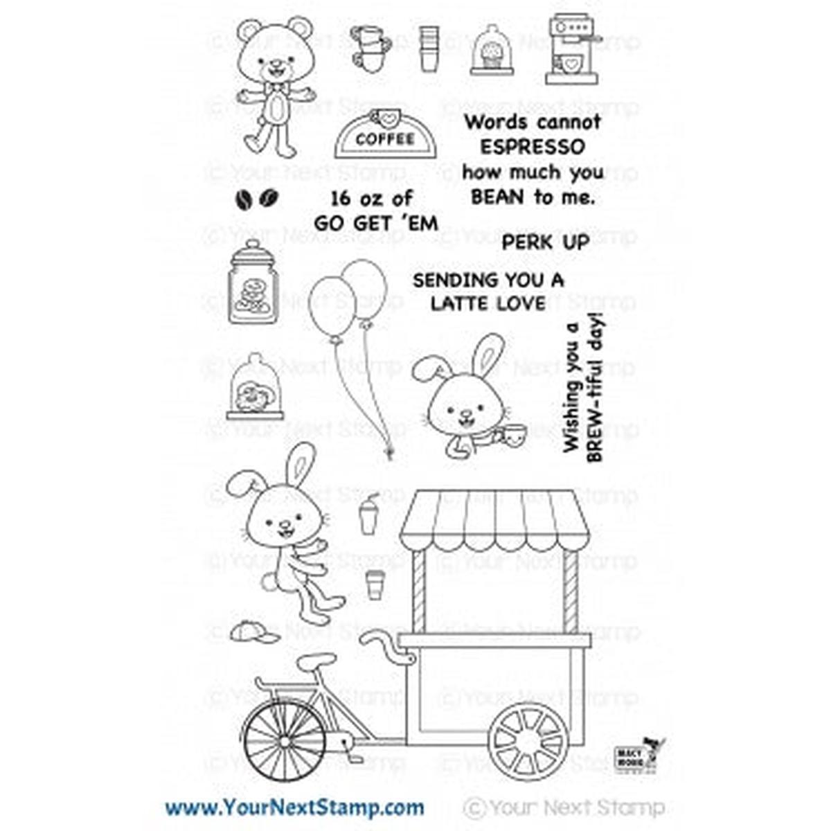 Coffee Cart Stamp Set