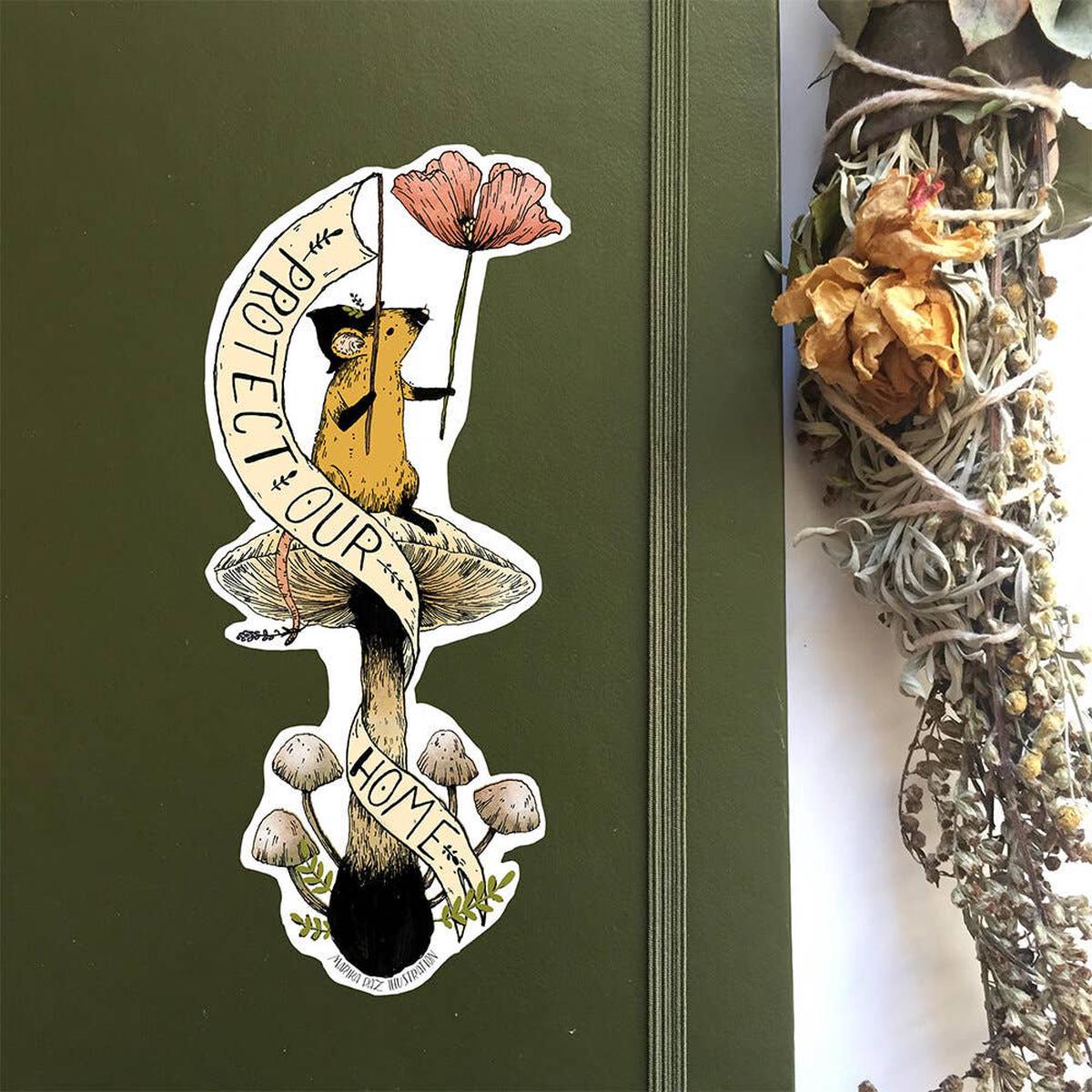 Marika Paz Illustration - Protect Our Home Vinyl Sticker