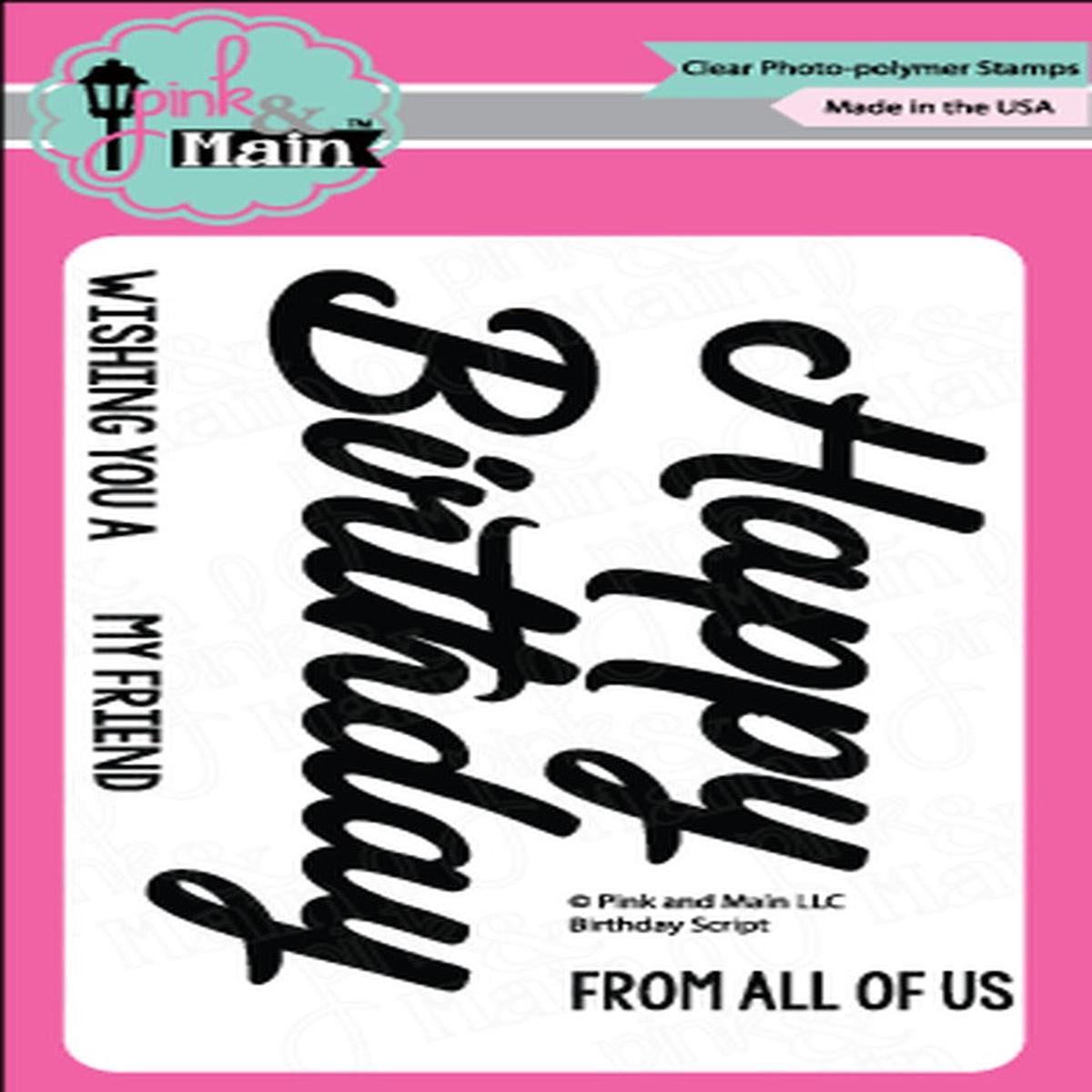Birthday Script Stamp Set